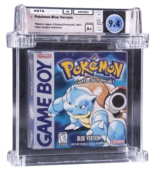 1998 Nintendo Game Boy (USA) "Pokemon Blue Version" Sandshrew Screenshot White ESRB  Sealed Video Game - WATA 9.4/A+